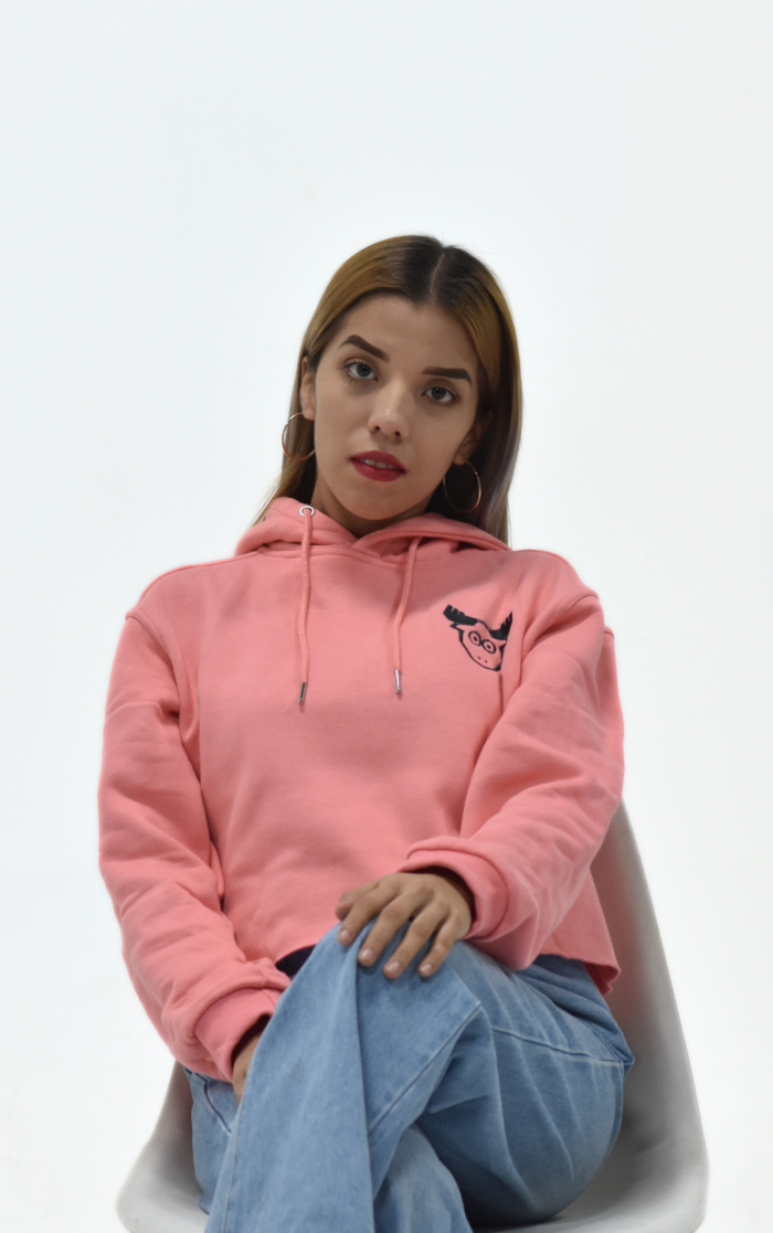 Pink | Cropped Hoodie